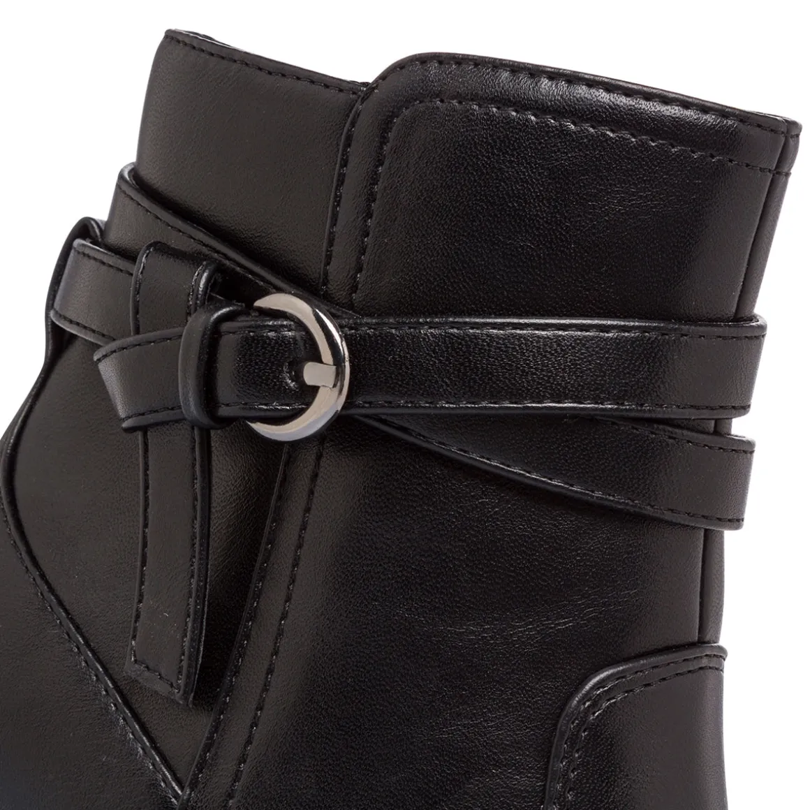Stivaletti comfort neri da Donna con tacco 9 cm e fibbia P Soft