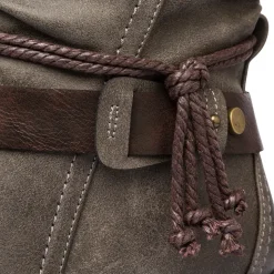 Stivaletti con cinturino e laccio da Donna effetto scamosciato grigi Lora Ferres