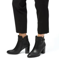 Stivaletti con tacco 7,5 cm da donna neri Lora Ferres