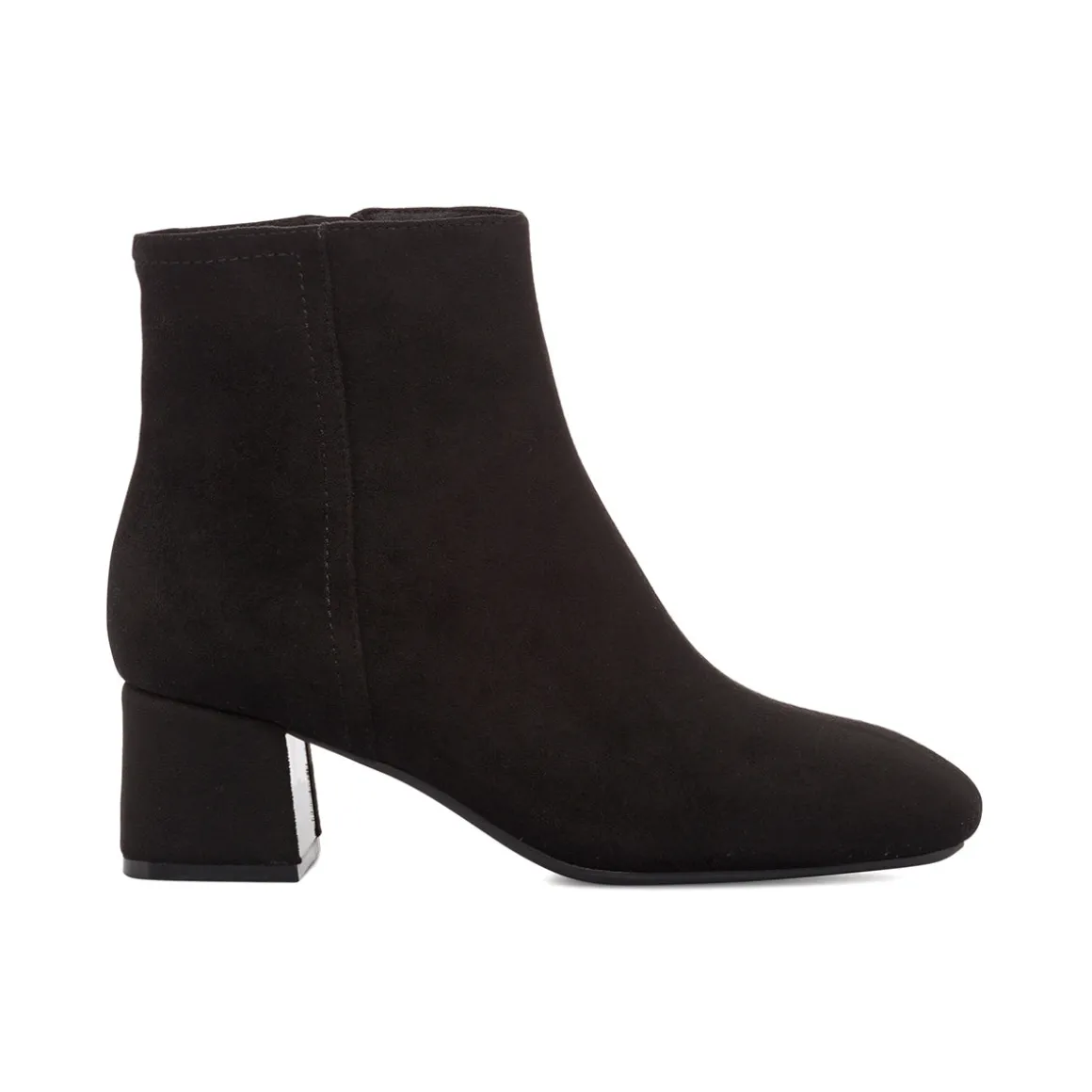 Stivaletti con tacco 5,5 cm da donna neri effetto scamosciato Lora Ferres