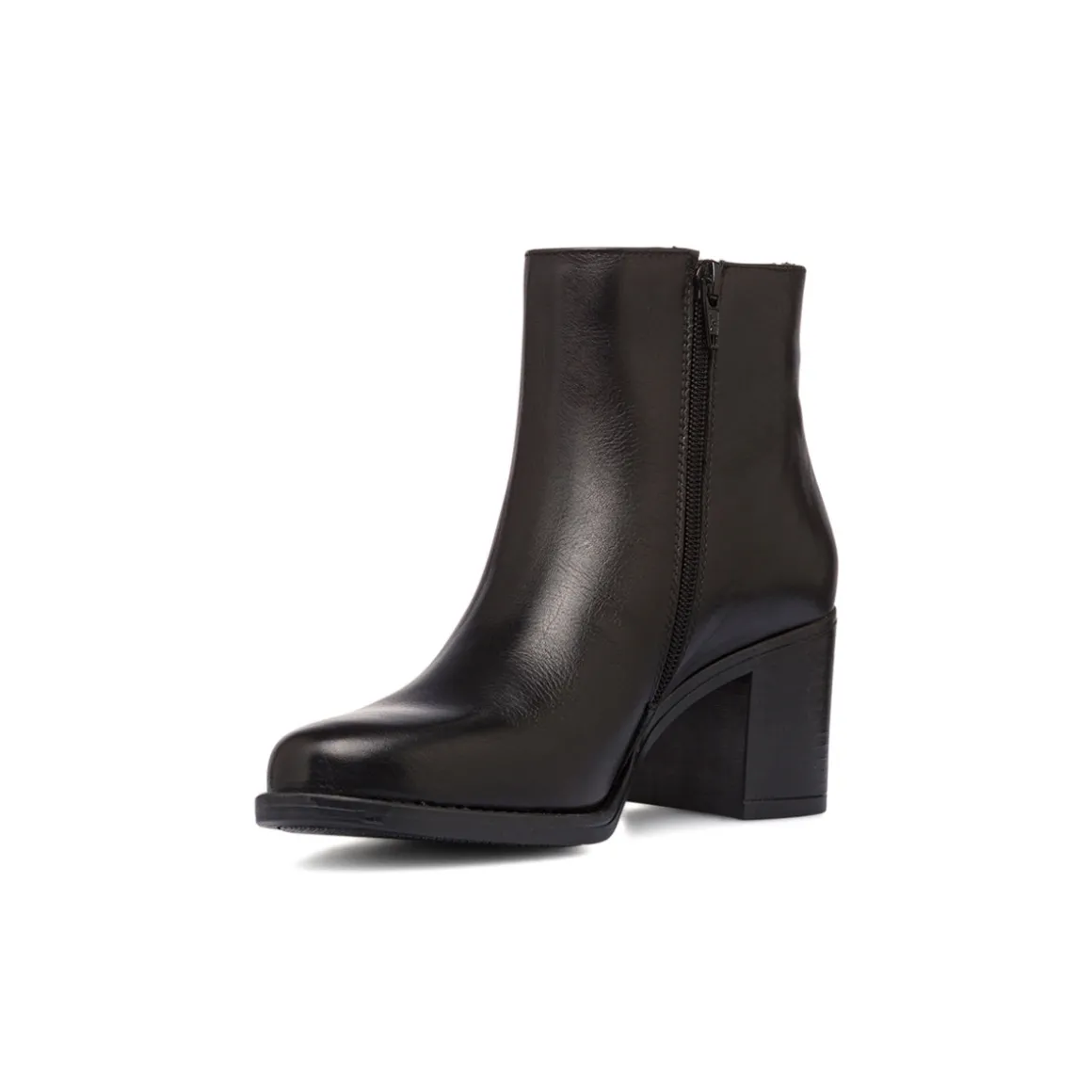 Stivaletti con tacco 6,5 cm da donna neri in pelle P Essentials