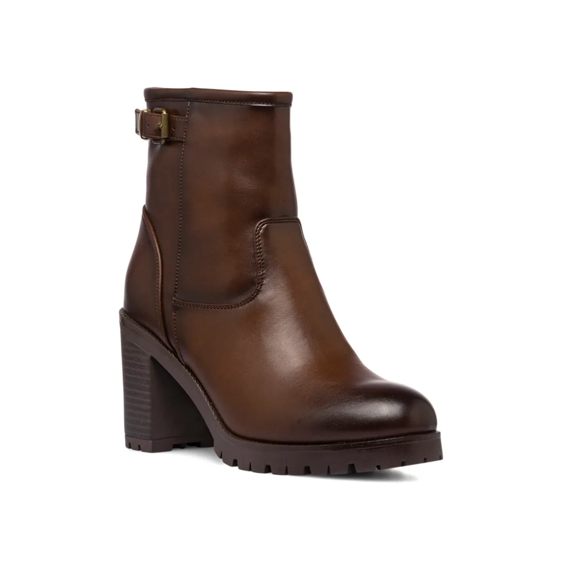 Stivaletti con tacco 8,5 cm marroni da donna Lora Ferres