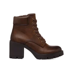Stivaletti con tacco 8 cm marroni da donna Lora Ferres