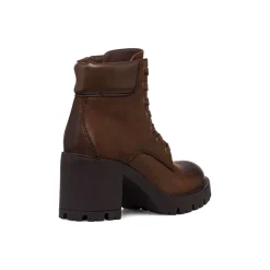 Stivaletti con tacco 8 cm marroni da donna Lora Ferres