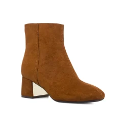 Stivaletti con tacco 5,5 cm da donna marroni effetto scamosciato Lora Ferres