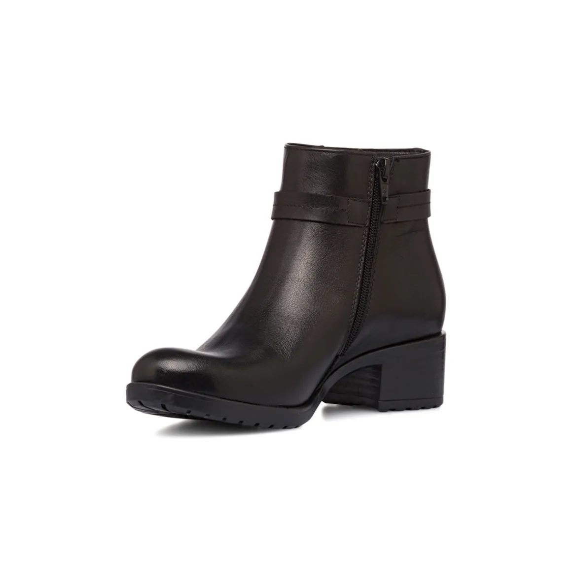 Stivaletti con tacco da donna neri in pelle P Essentials