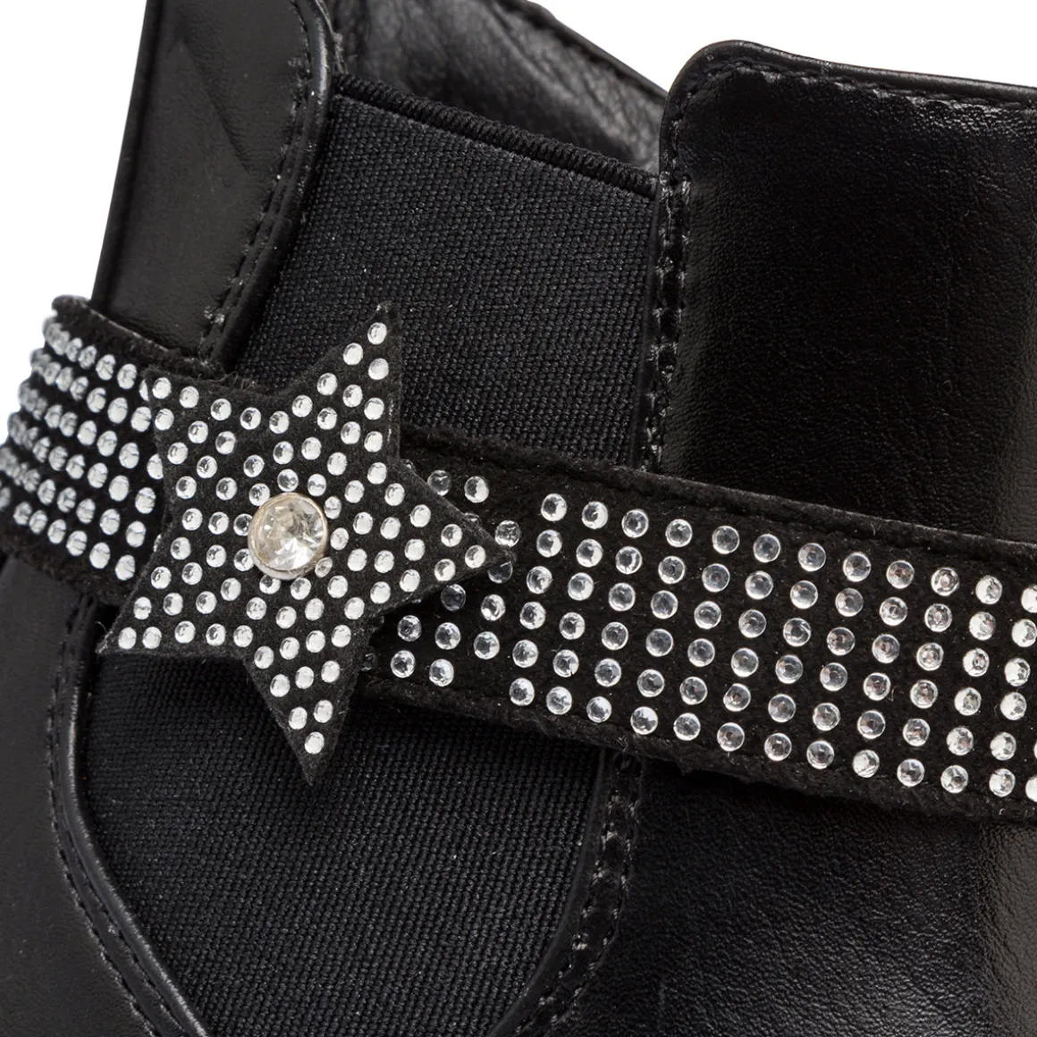 Stivaletti da bambina neri con strass Le scarpe di Alice