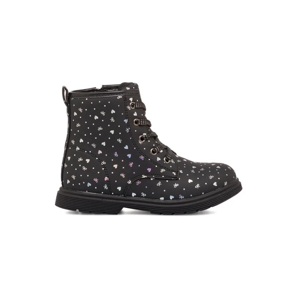 Stivaletti da bambina neri con dettagli argento Le Scarpe di Alice