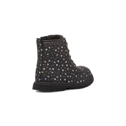 Stivaletti da bambina neri con dettagli argento Le Scarpe di Alice