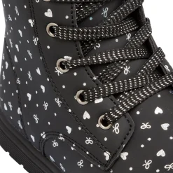 Stivaletti da bambina neri con dettagli argento Le Scarpe di Alice