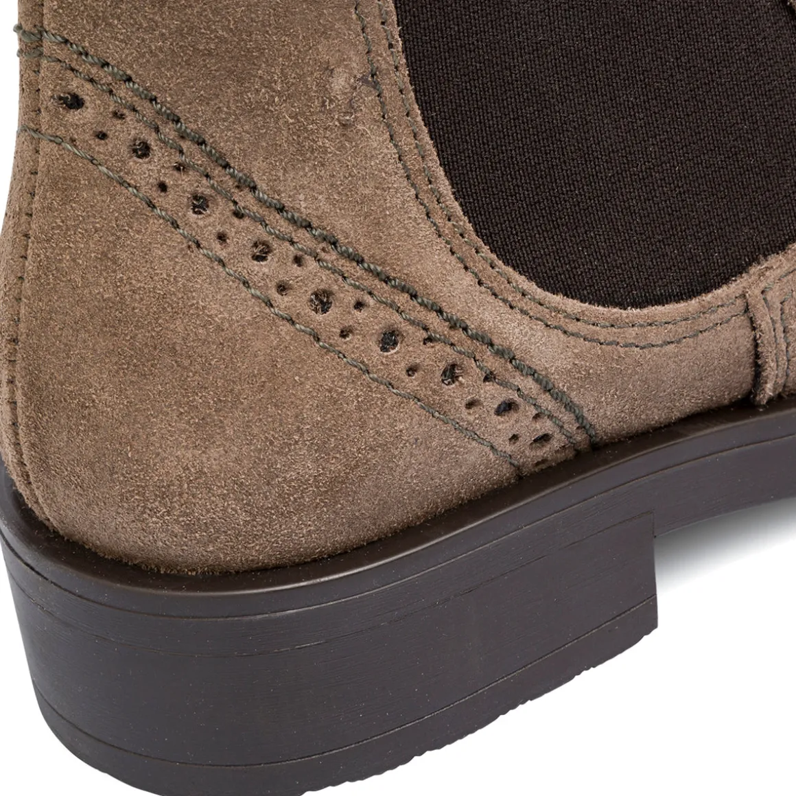 Stivaletti da donna beige chiaro in pelle scamosciata Primopiano