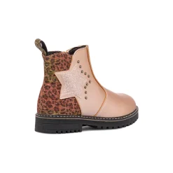 Stivaletti da ragazza rosa con dettagli borchie e glitter Enrico Coveri
