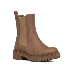 Stivaletti effetto scamosciato taupe da Donna Swish Jeans