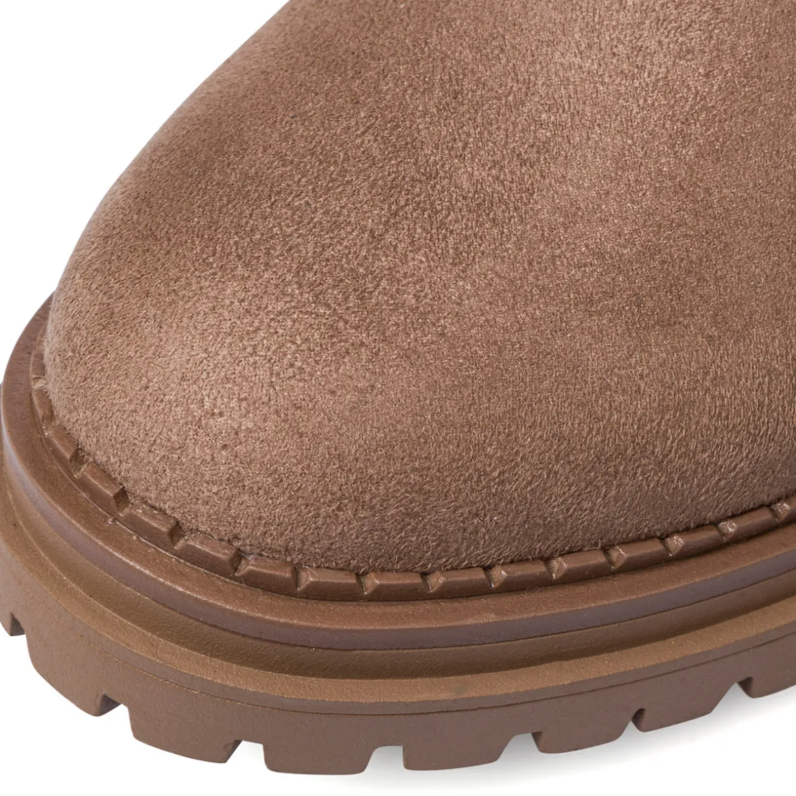 Stivaletti effetto scamosciato taupe da Donna Swish Jeans