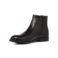 Stivaletti eleganti con fascia elastica neri in pelle da uomo La Cuoieria