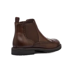 Stivaletti eleganti da uomo marroni con dettagli brogue Riflessi Urbani