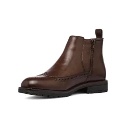 Stivaletti eleganti da uomo marroni con dettagli brogue Riflessi Urbani