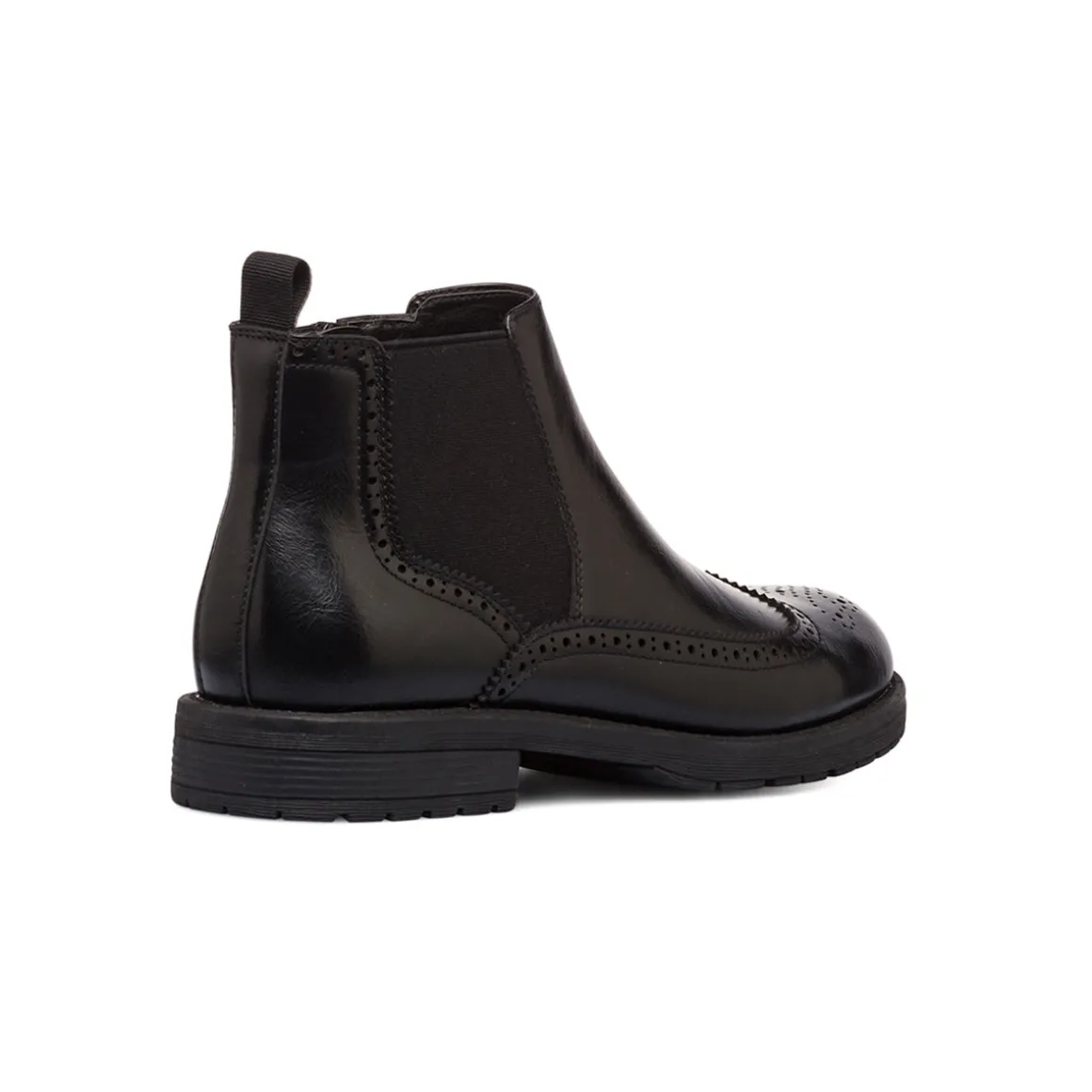 Stivaletti eleganti da uomo neri con dettagli brogue Riflessi Urbani