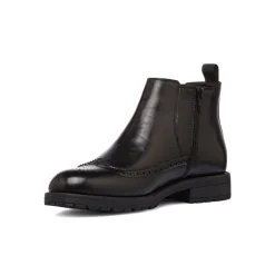Stivaletti eleganti da uomo neri con dettagli brogue Riflessi Urbani