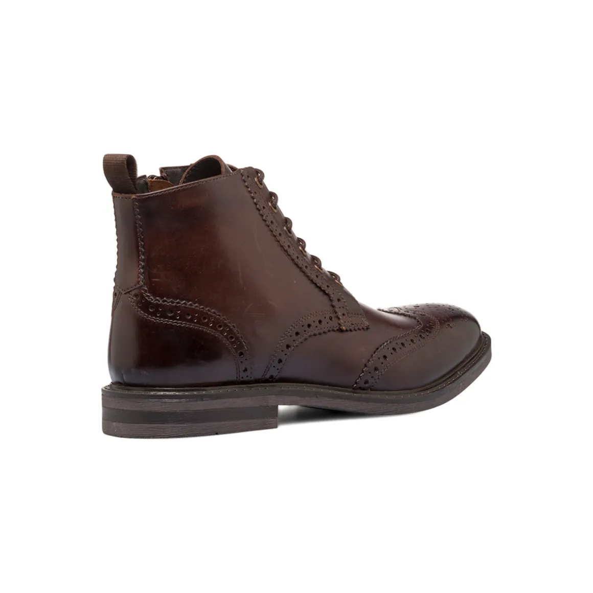 Stivaletti eleganti in pelle marroni da uomo con dettagli brogue La Cuoieria