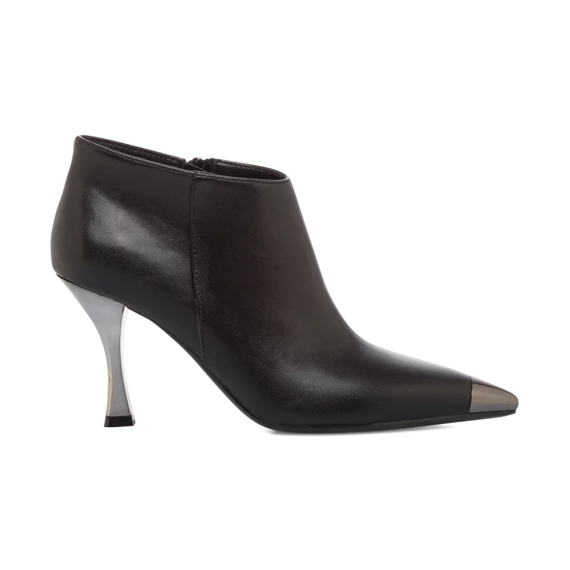 Stivaletti eleganti neri con tacco 8,5 cm da donna e dettaglio metallizzato Lora Ferres