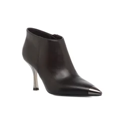 Stivaletti eleganti neri con tacco 8,5 cm da donna e dettaglio metallizzato Lora Ferres