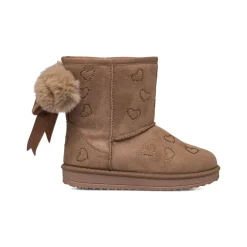 Stivaletti imbottiti beige da ragazza con dettaglio sul retro Dieci Baci