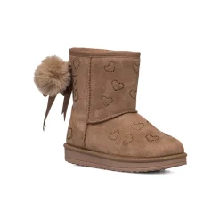 Stivaletti imbottiti beige da ragazza con dettaglio sul retro Dieci Baci