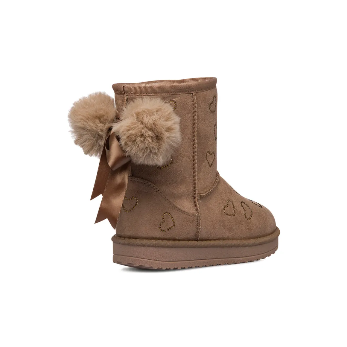 Stivaletti imbottiti beige da ragazza con dettaglio sul retro Dieci Baci