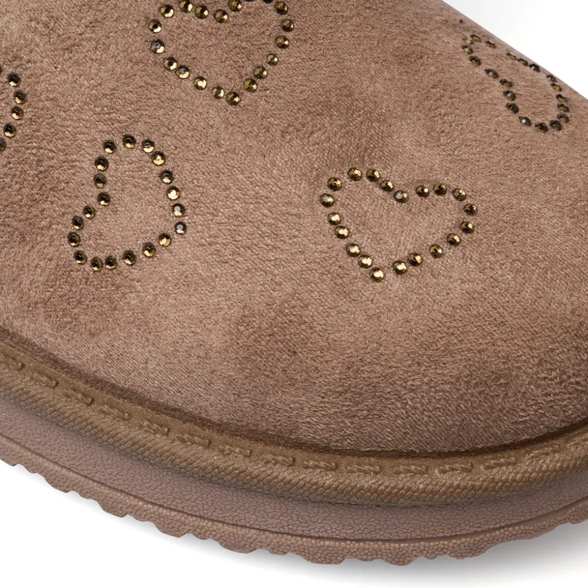 Stivaletti imbottiti beige da ragazza con dettaglio sul retro Dieci Baci