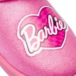 Stivaletti imbottiti da bambina fucsia con logo Barbie