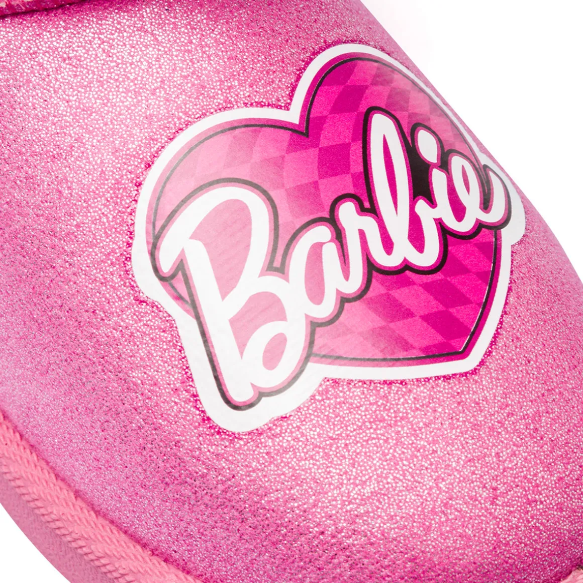 Stivaletti imbottiti da bambina fucsia con logo Barbie