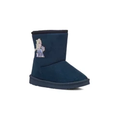 Stivaletti imbottiti da bambina blu effetto scamosciato Frozen