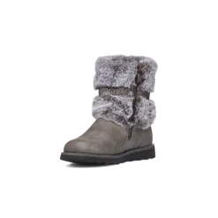 Stivaletti imbottiti grigi da bambina con finta pelliccia Le Scarpe di Alice