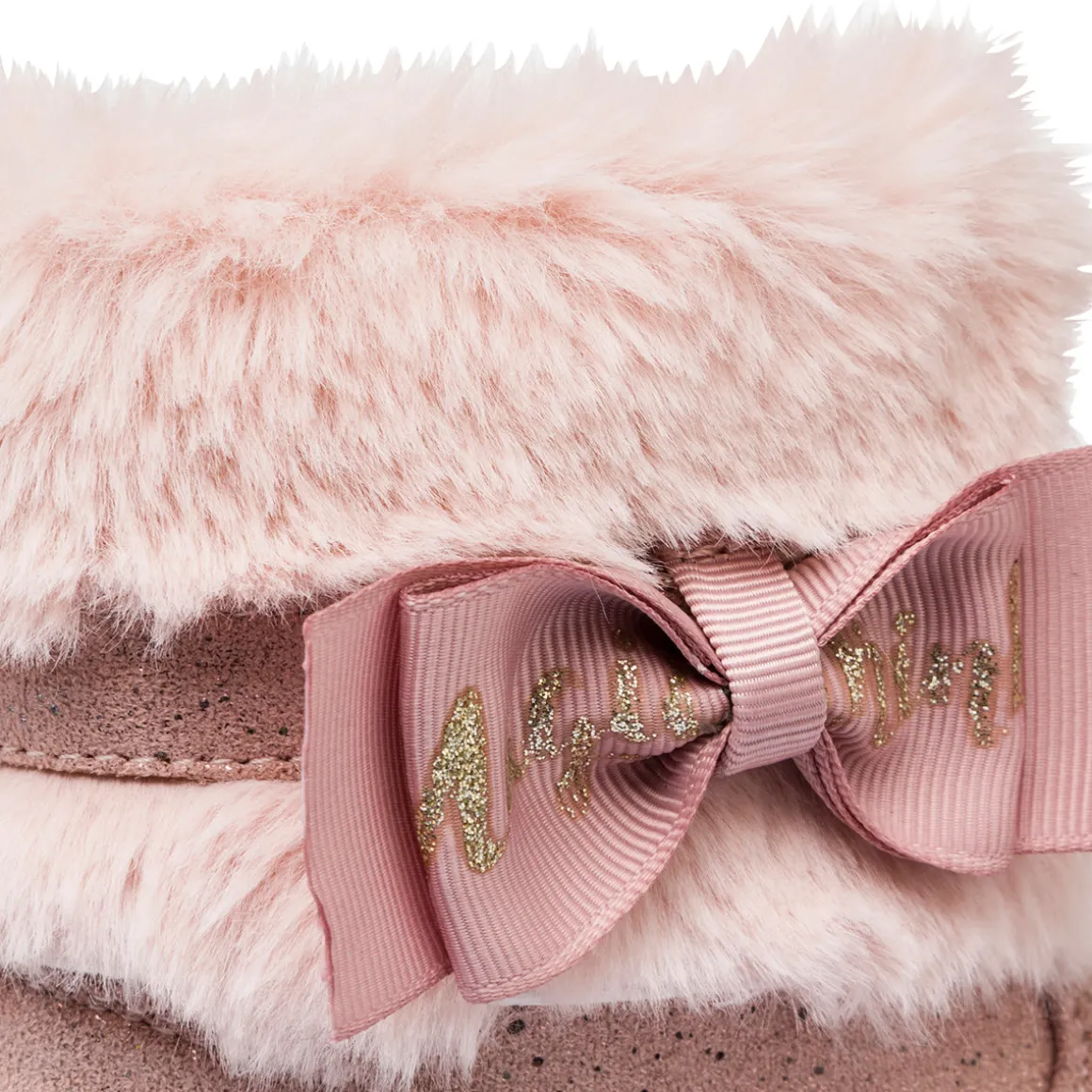 Stivaletti imbottiti rosa da bambina con finta pelliccia Le Scarpe di Alice