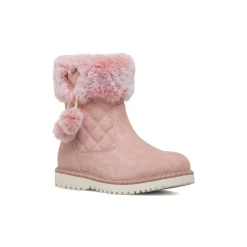 Stivaletti imbottiti rosa da Bambina con pon pon Le scarpe di Alice