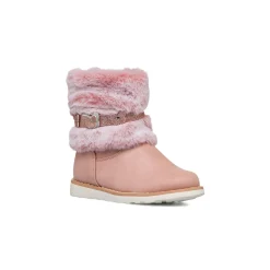 Stivaletti imbottiti rosa da bambina con finta pelliccia Le Scarpe di Alice