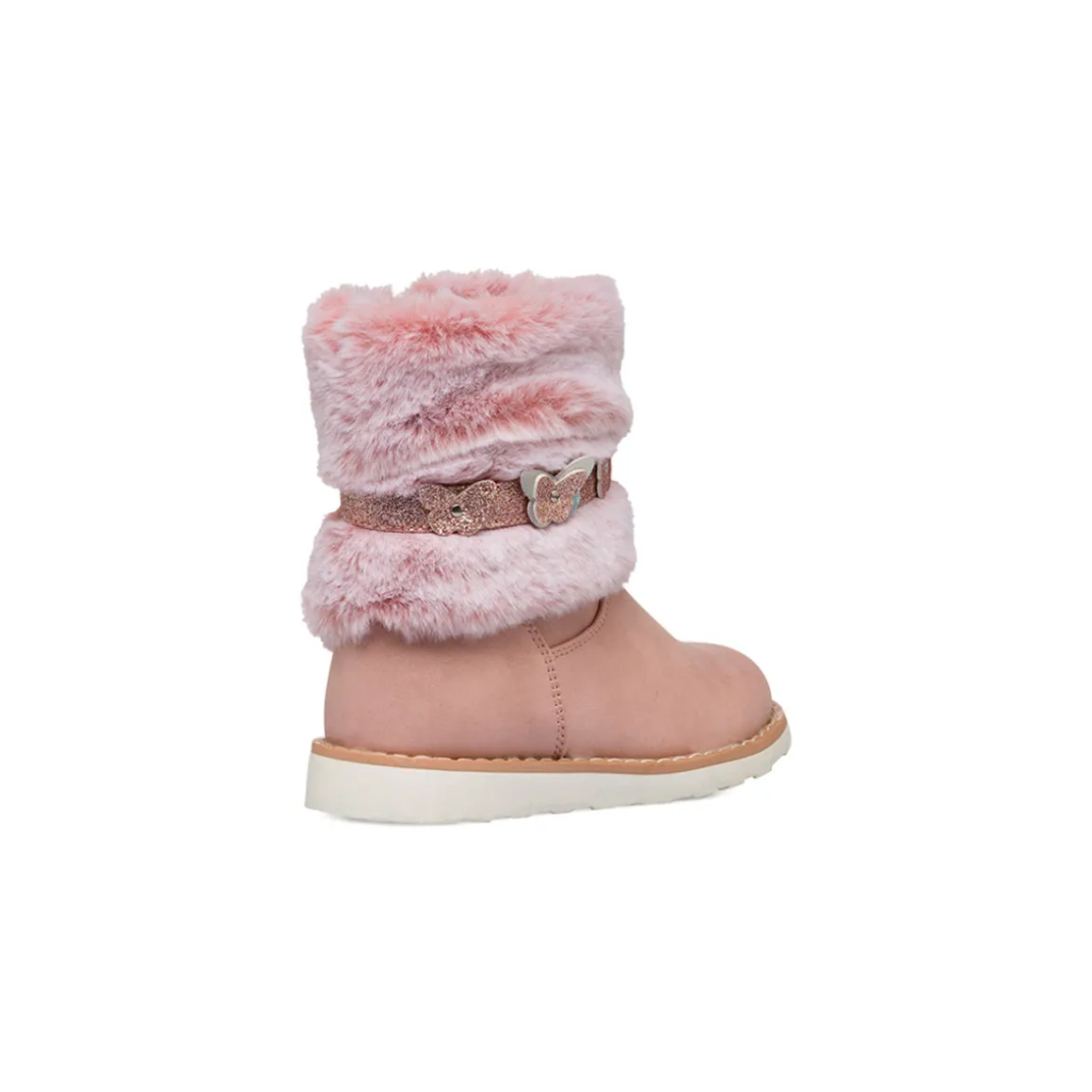 Stivaletti imbottiti rosa da bambina con finta pelliccia Le Scarpe di Alice