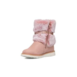 Stivaletti imbottiti rosa da bambina con finta pelliccia Le Scarpe di Alice