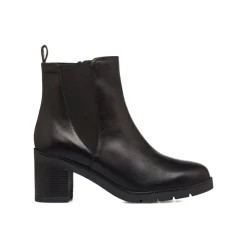 Stivaletti in pelle con tacco 7 cm neri da donna Formawell