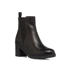 Stivaletti in pelle con tacco 7 cm neri da donna Formawell