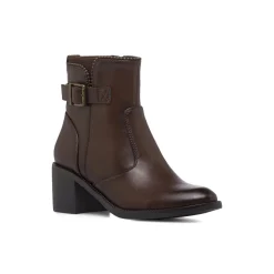 Stivaletti marroni da Donna con fibbia e tacco 6 cm Lora Ferres