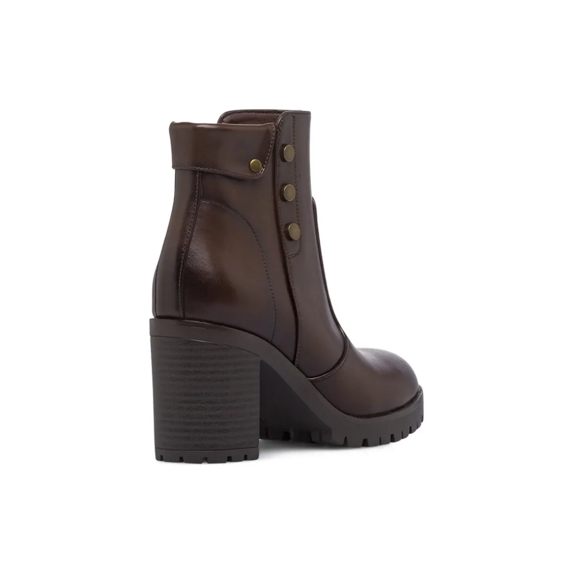 Stivaletti marroni da Donna con tacco 8,5 cm e bottoni Lora Ferres