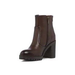 Stivaletti marroni da Donna con tacco 8,5 cm e bottoni Lora Ferres