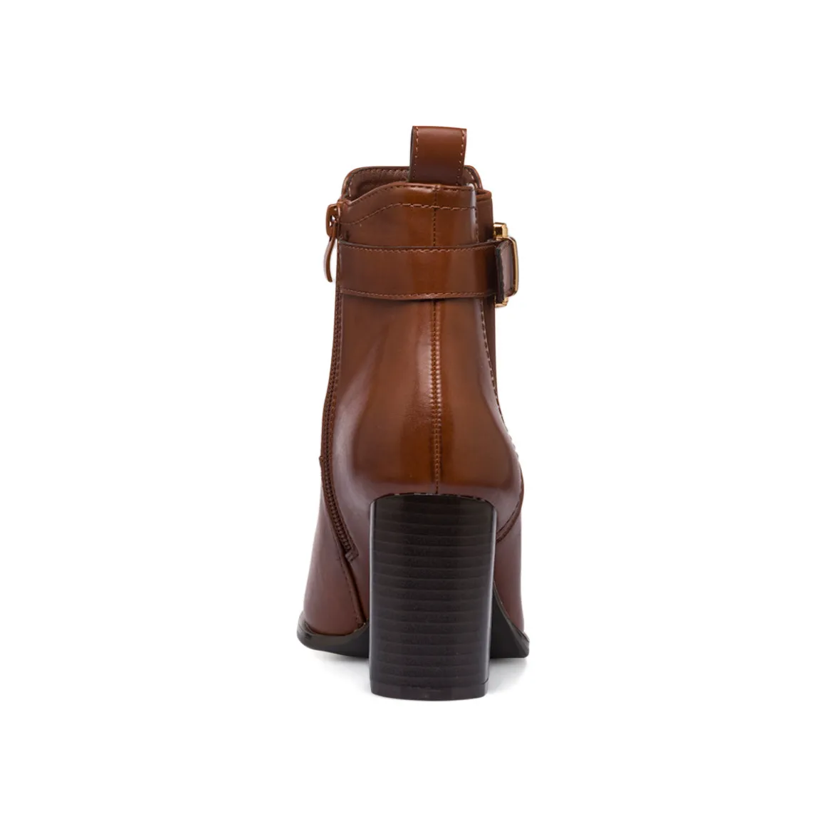 Stivaletti marroni da Donna con fibbia e tacco 8 cm Lora Ferres