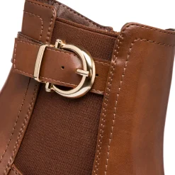Stivaletti marroni da Donna con fibbia e tacco 8 cm Lora Ferres
