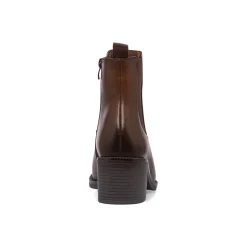 Stivaletti marroni da donna con tacco 6 cm e fibbie Lora Ferres