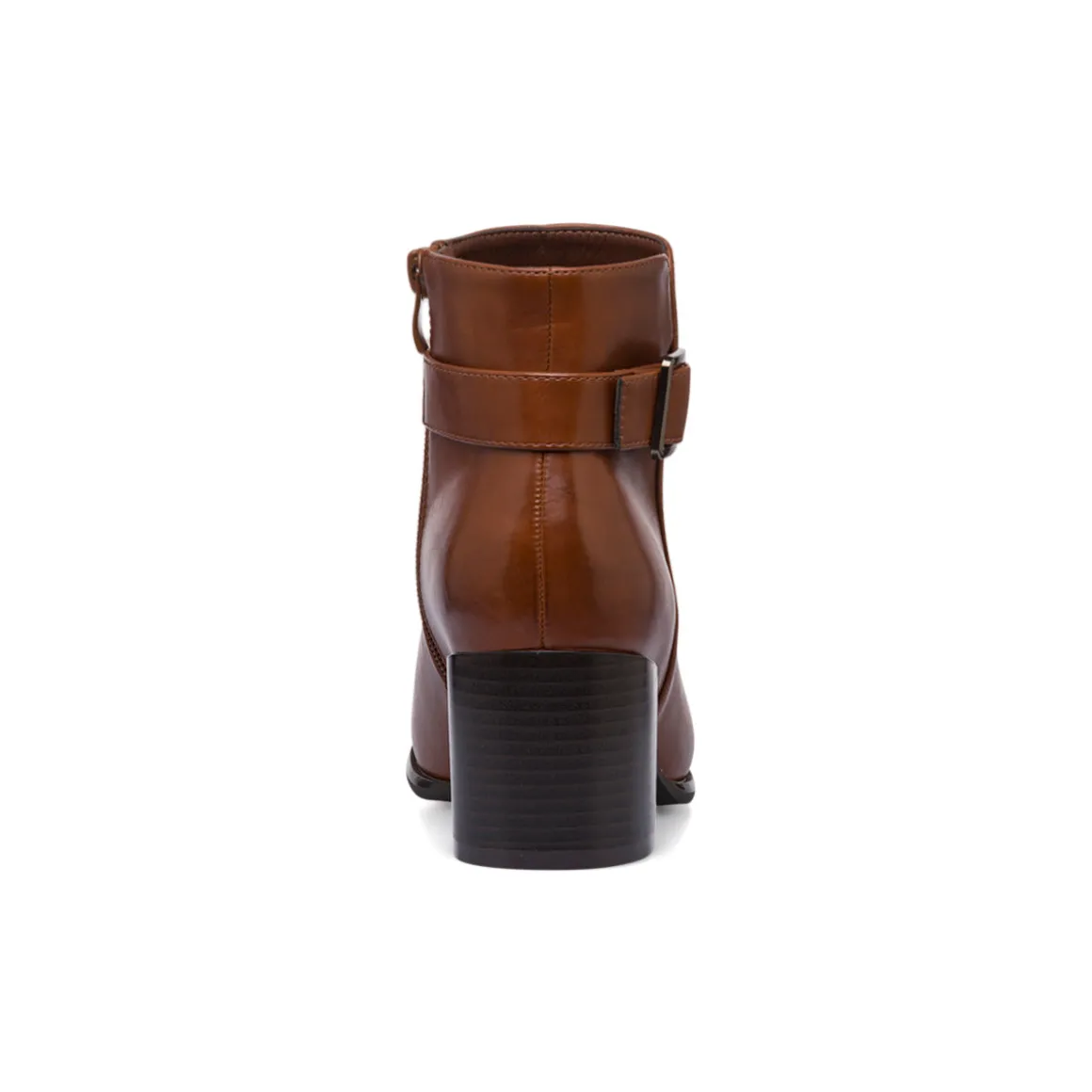 Stivaletti marroni da donna con tacco 6 cm e cinturino Lora Ferres