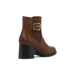 Stivaletti marroni da Donna con fibbia e fascia elastica Swish Jeans