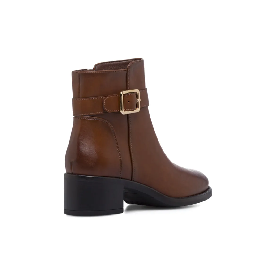 Stivaletti marroni da Donna con fibbia e tacco 5 cm Lora Ferres